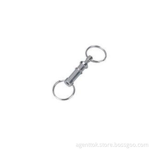Double pull, Push apart key ring, steel wire Promotional Ke